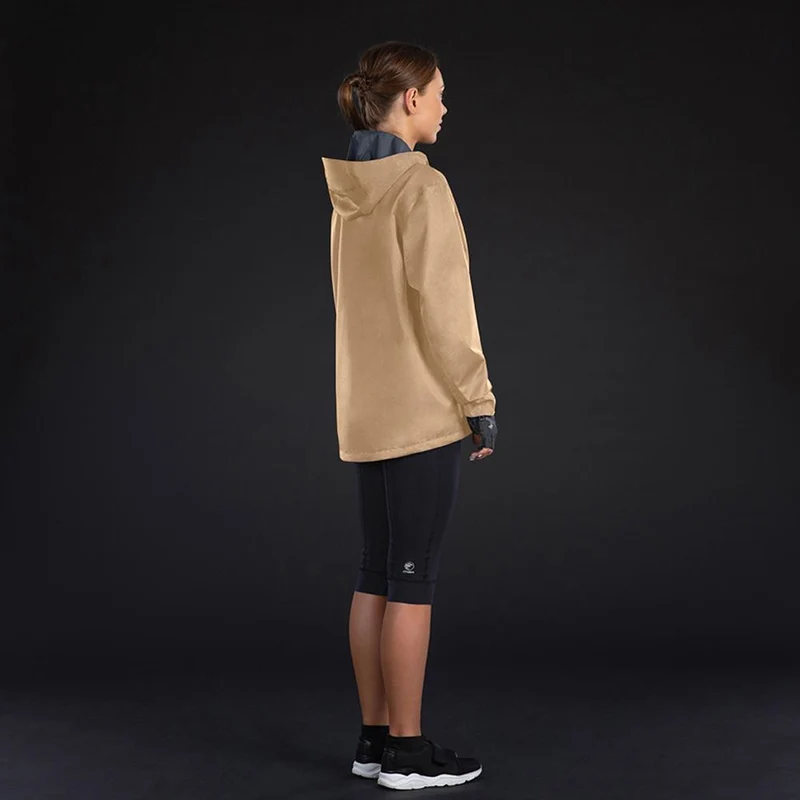 CHIBA Rainjacket Damen - wasserdicht, winddicht, atmungsaktiv, beige, 4XL