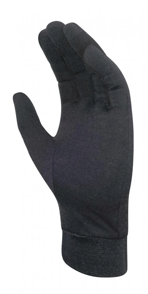 CHIBA Seiden Handschuh - Unterziehhandschuh schwarz, S, warm & leicht