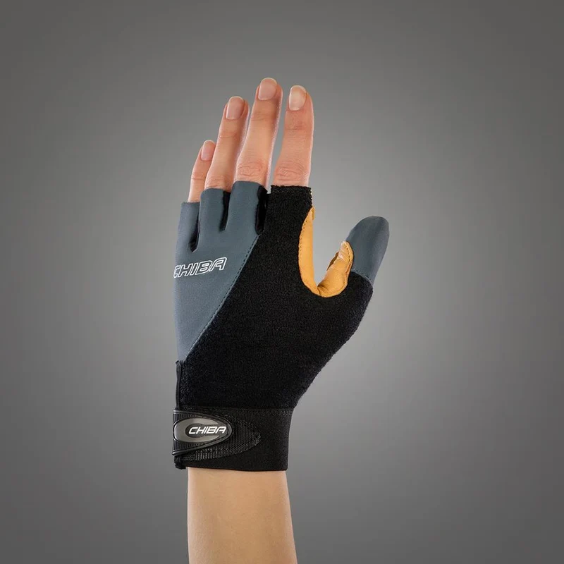 CHIBA Argon Kids - Kinder-Radhandschuhe XXS dunkelgrau mit Gelpolsterung