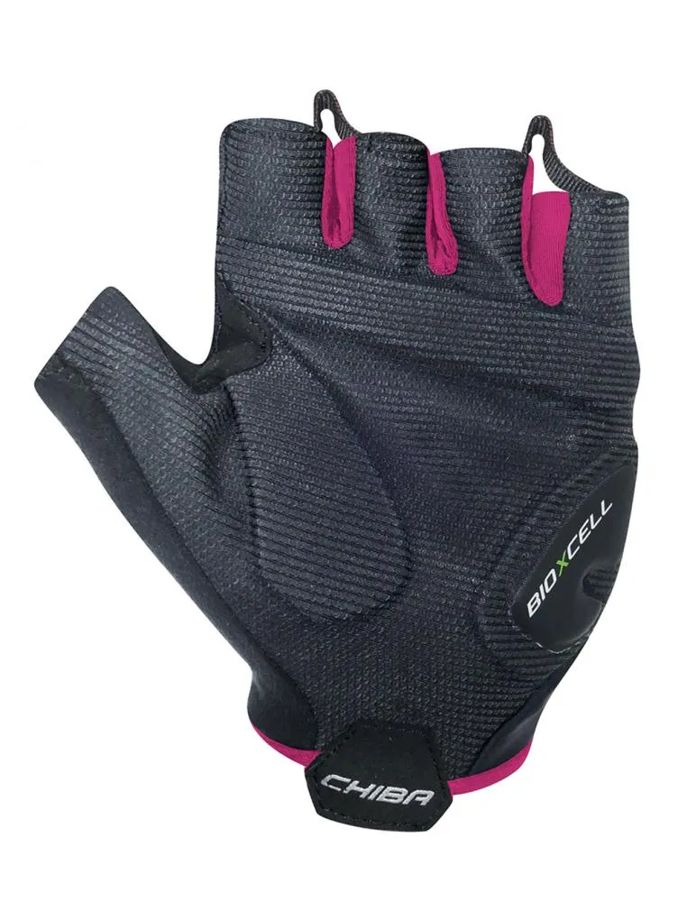 CHIBA BioXCell Super Fly - Radhandschuhe L schwarz/pink mit 2-stufiger Polsterung