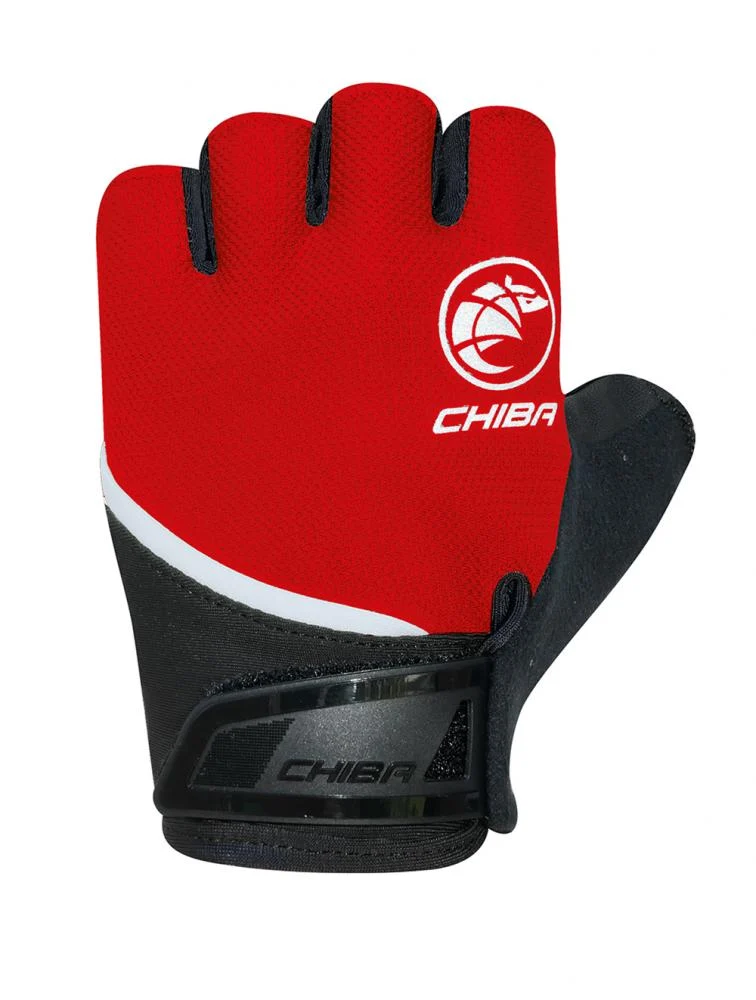 CHIBA Youth - Radhandschuhe rot XS/S, atmungsaktiv & leicht gepolstert