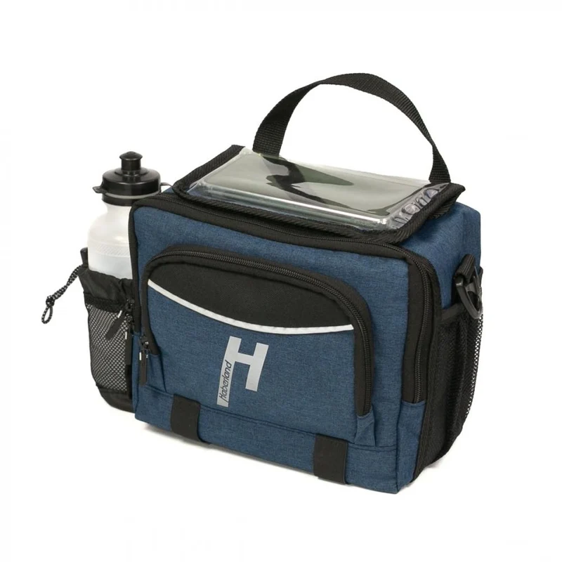 Haberland Lenkertasche 6l Bottle blau - praktische Lenkertasche mit KLICKfix und Flaschenfach