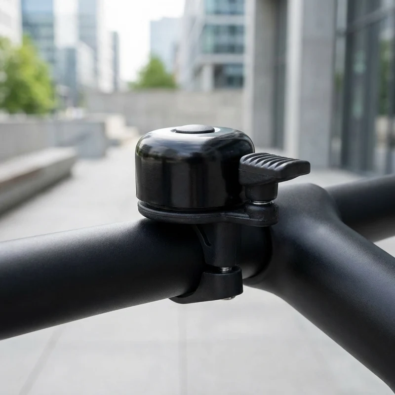 M-Wave Klingel Bella Mini Stahl schwarz - Mini-Fahrradklingel aus Stahl, mit Schelle und metrischer Schraube