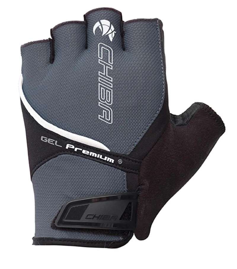 CHIBA Gel Premium - Radhandschuhe XL dunkelgrau mit Poron-Gelpolsterung