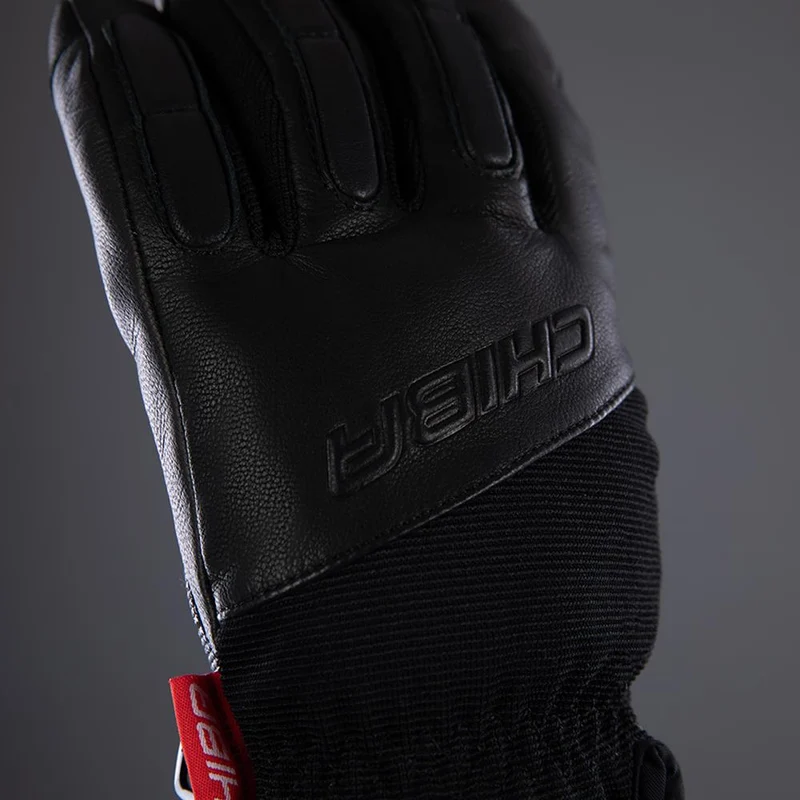 CHIBA Sport Pro - wasserdichte Winter-Radhandschuhe mit PrimaLoft, Größe 7, schwarz