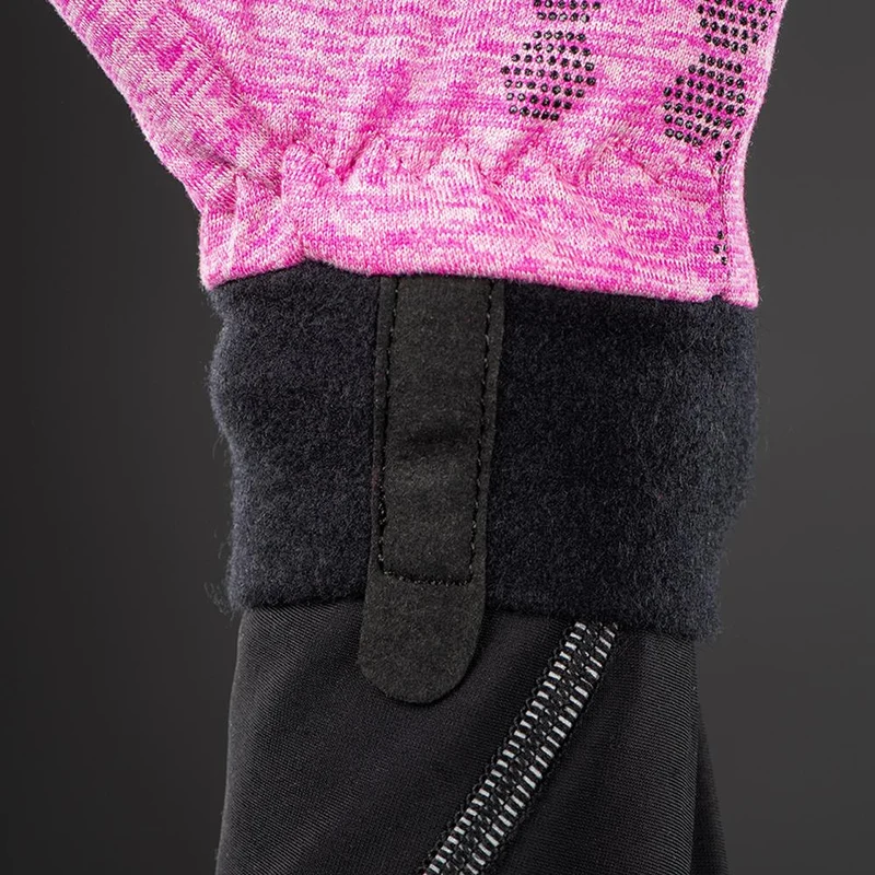 CHIBA Allround Light - Fahrradhandschuhe XS pink, Polartec-Fleece, Touchfunktion, reflektierend