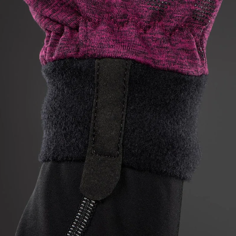 CHIBA Allround Light - Radhandschuhe, Polartec-Fleece, Touchfunktion, violett, Gr. L