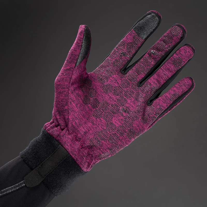 CHIBA Allround Light - Radhandschuhe, Polartec-Fleece, Touchfunktion, violett, Gr. L