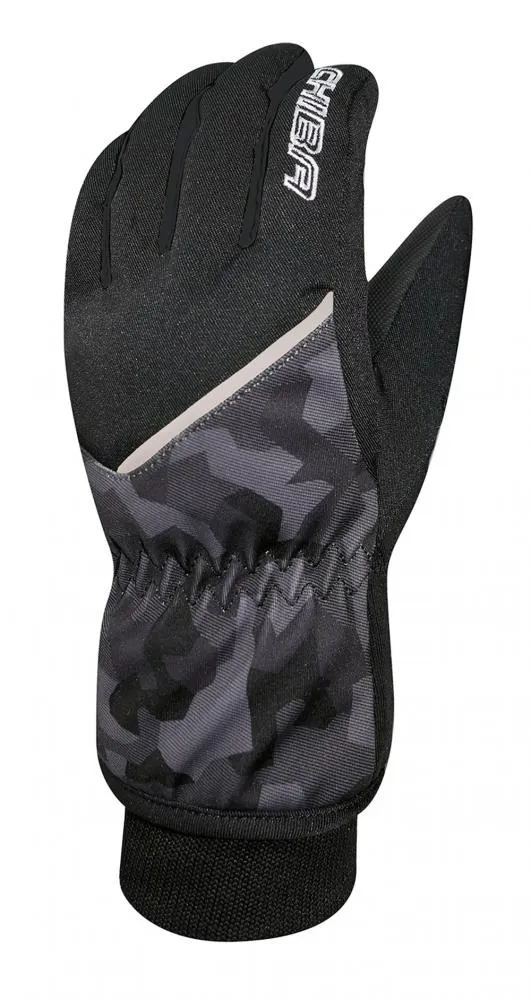 CHIBA Snow Flash - wasserdichte Winter-Radhandschuhe, Größe 4, Tarn/weiß
