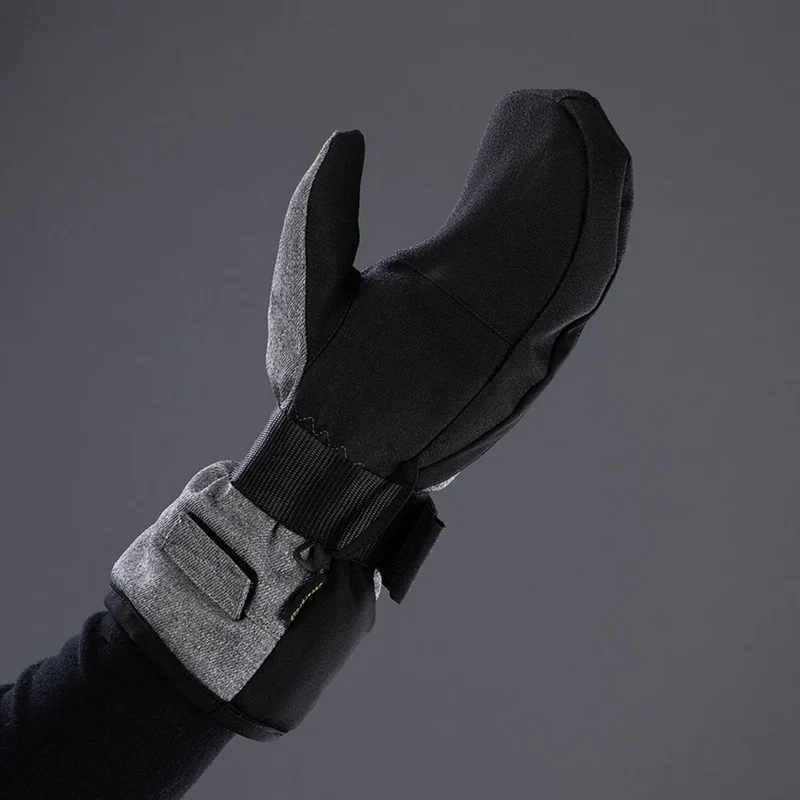 CHIBA Board Mitten - wasserdichte Primaloft Winter-Handschuhe, Größe 7, Hlgrau/weiß