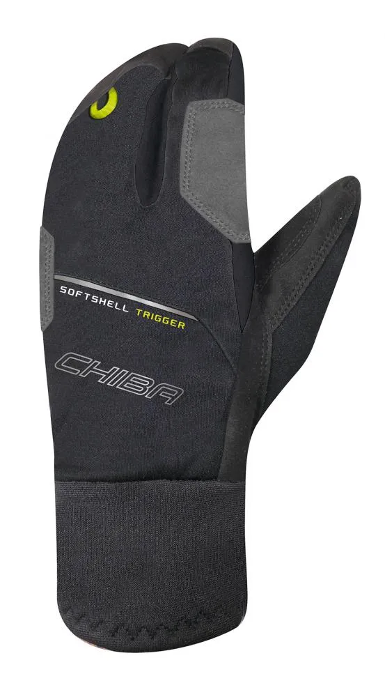 CHIBA Softshell Trigger - winddichte Radhandschuhe, Lobster-Style, Touchfunktion, Größe 11