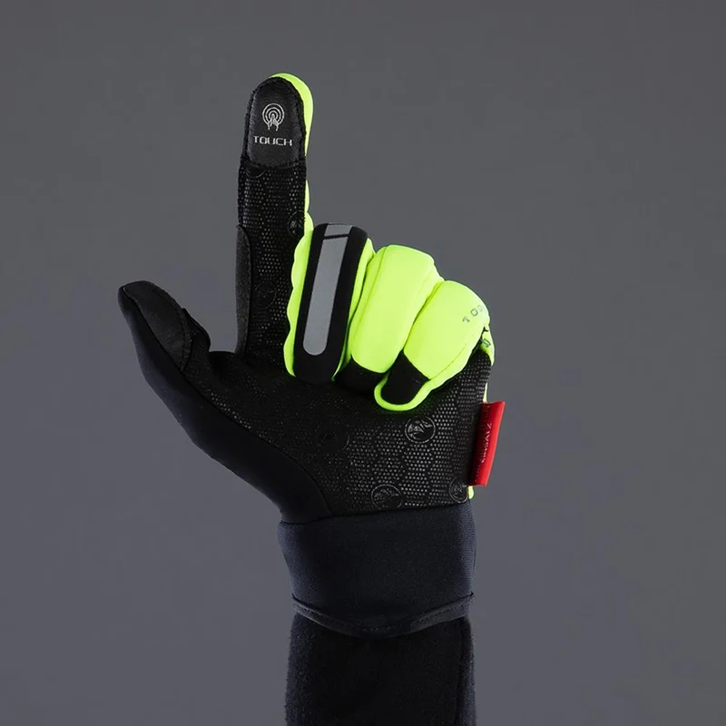 CHIBA Competition Plus - Radhandschuhe neongelb, winddicht & atmungsaktiv, Größe 6,5