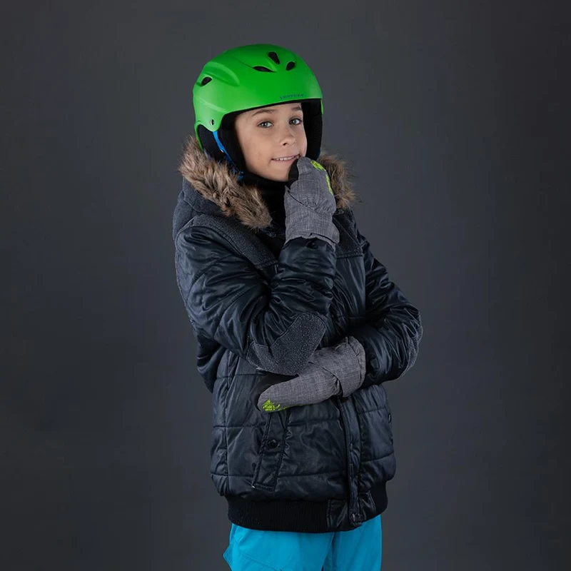 CHIBA Kids Basic Mitten - wasserdichte Kinder-Fäustlinge, Größe VI, hellgrau