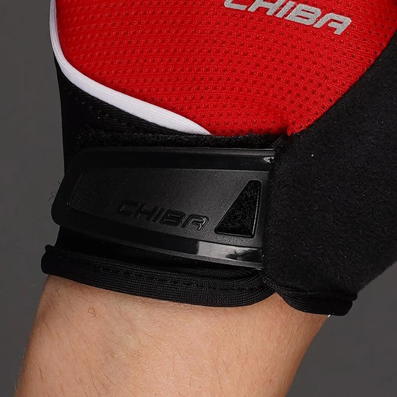 CHIBA Youth - Radhandschuhe S/M rot, atmungsaktiv mit leichter Polsterung