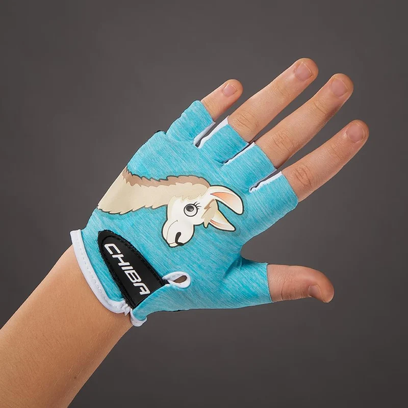 CHIBA Cool Kids - Kinder Fahrradhandschuhe XS türkis, Griptec Innenhand, waschbar