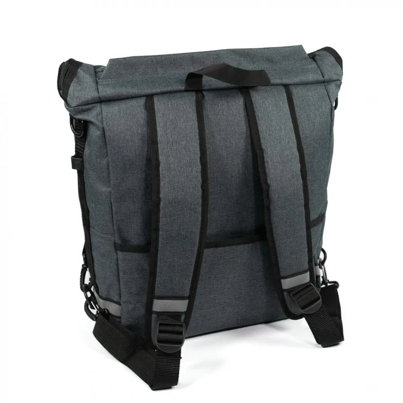 Haberland Sporty Fahrrad Rucksack / Gepäckträgertasche anthrazit - vielseitiger 2-in-1 Allrounder