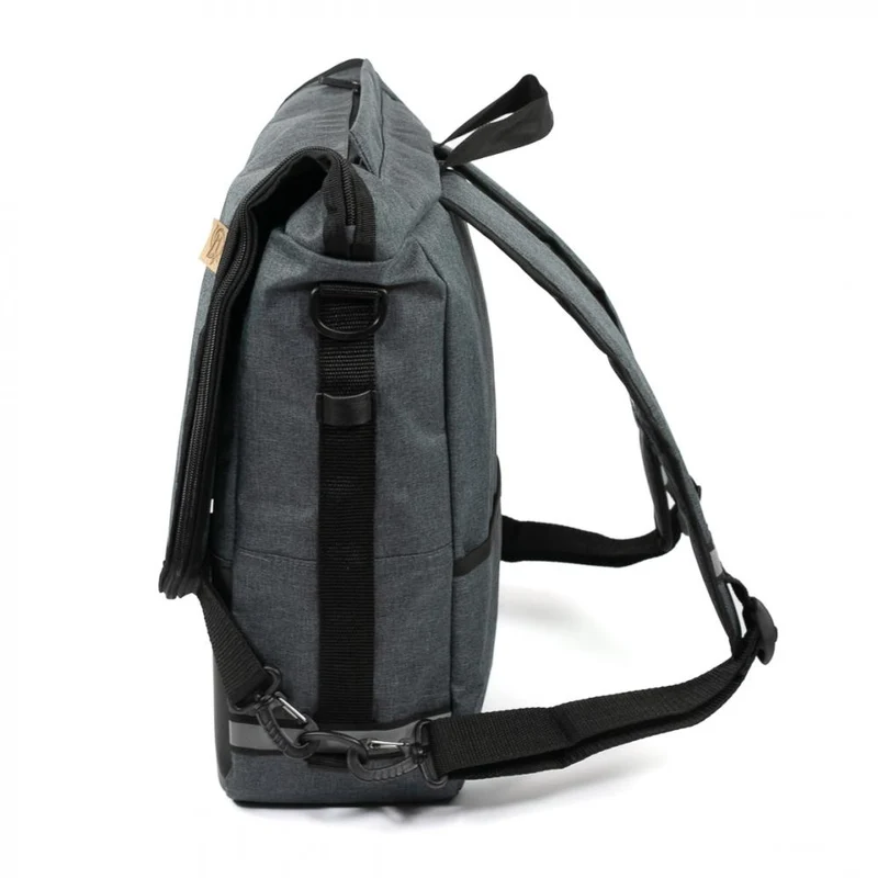 Haberland Sporty Fahrrad Rucksack / Gepäckträgertasche anthrazit - vielseitiger 2-in-1 Allrounder