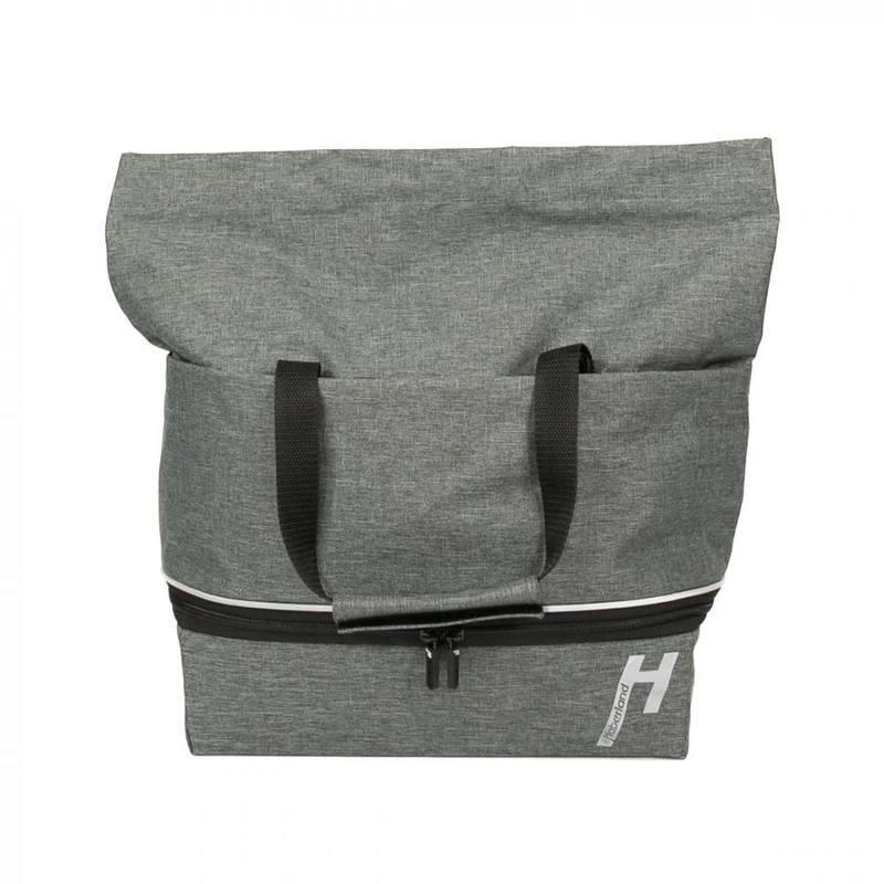 Haberland Gepäckträgeraufsatztasche Lena grau - praktische Racktime 1.0 Transportlösung
