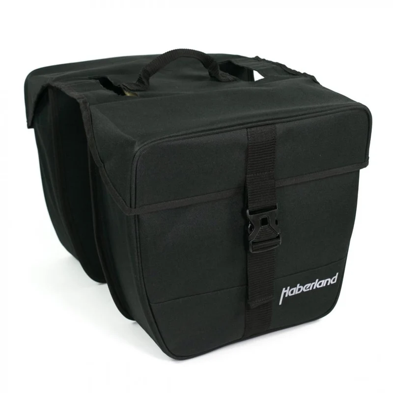 Haberland Doppeltasche 25l Einsteiger schwarz - praktische Gepäckträgertasche für Alltag und Tour
