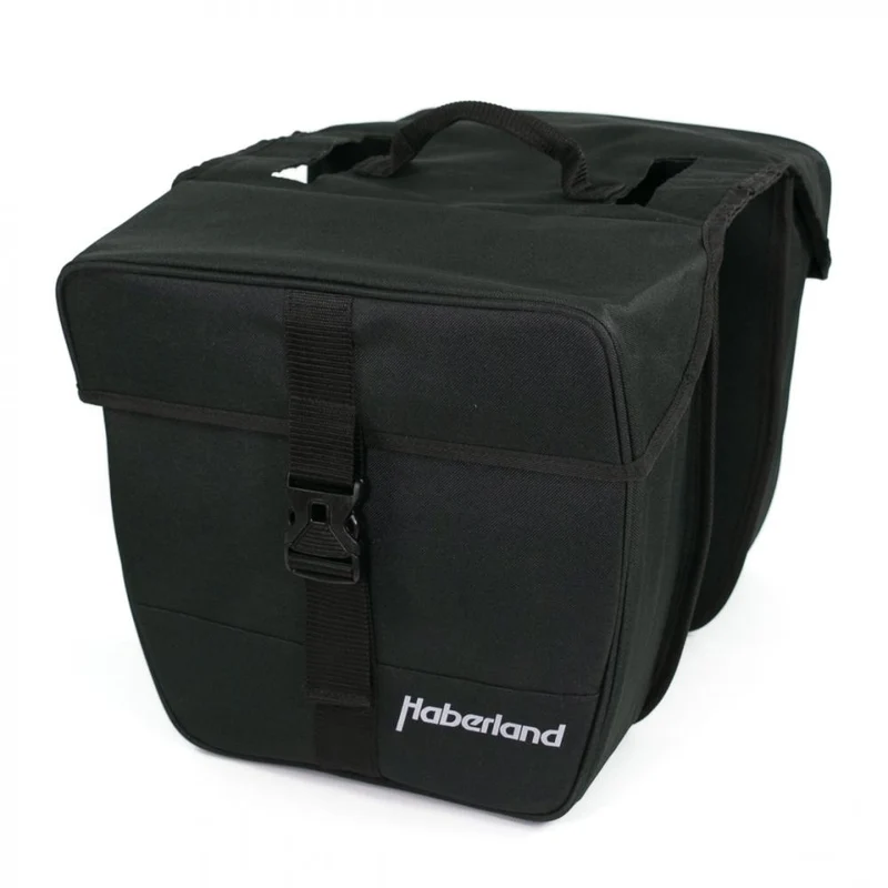 Haberland Doppeltasche 25l Einsteiger schwarz - praktische Gepäckträgertasche für Alltag und Tour