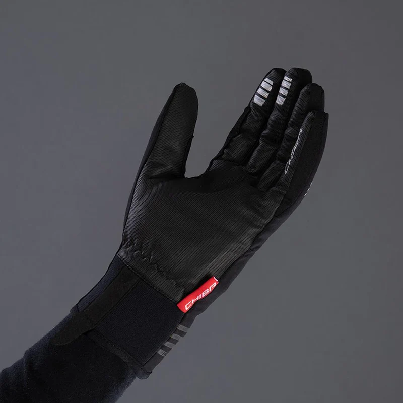 CHIBA 2nd Skin Light - wasserdichte Radhandschuhe, schwarz, Größe 7