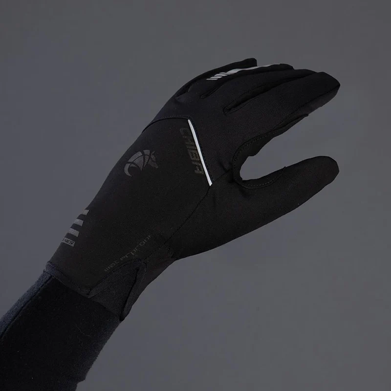 CHIBA 2nd Skin Light - wasserdichte Radhandschuhe, schwarz, Größe 7