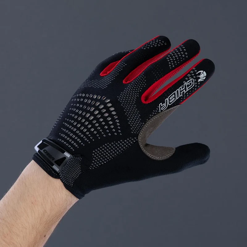 CHIBA Gel Performer - Radhandschuhe kurzfinger, schwarz/rot, Größe M