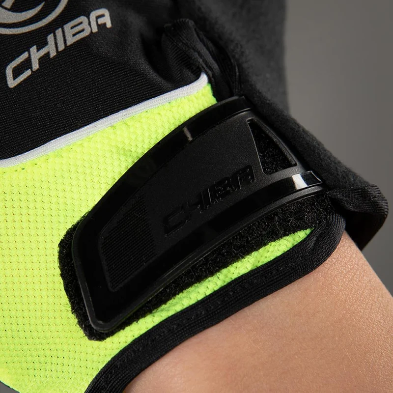 CHIBA Cool Air - Radhandschuhe kurz, neongelb, S, atmungsaktiv, Gelpolsterung