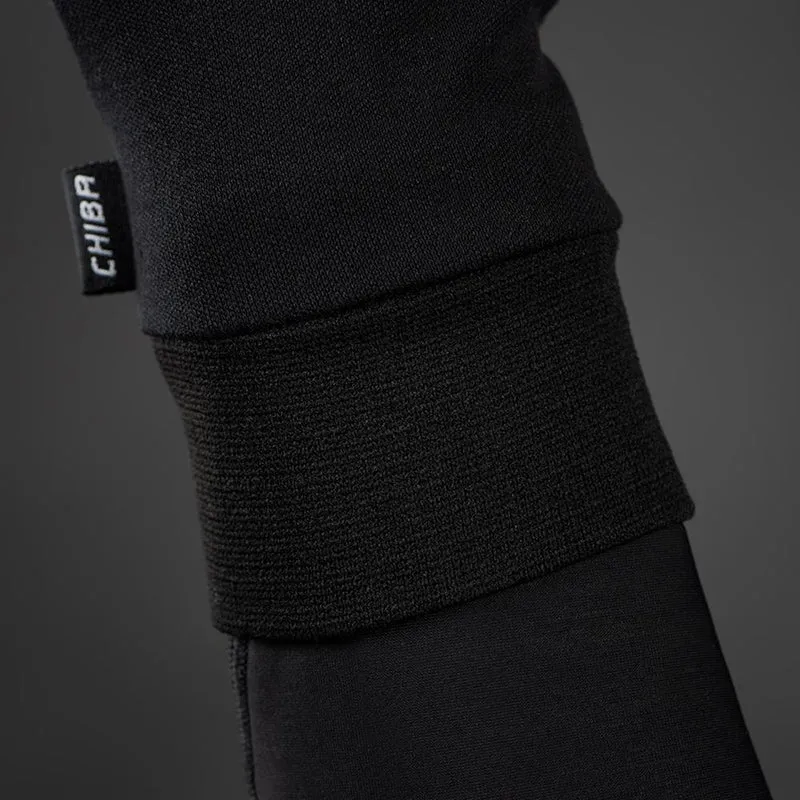 CHIBA Seiden Handschuh - Unterziehhandschuh schwarz XL, Touchfinger, extra leicht