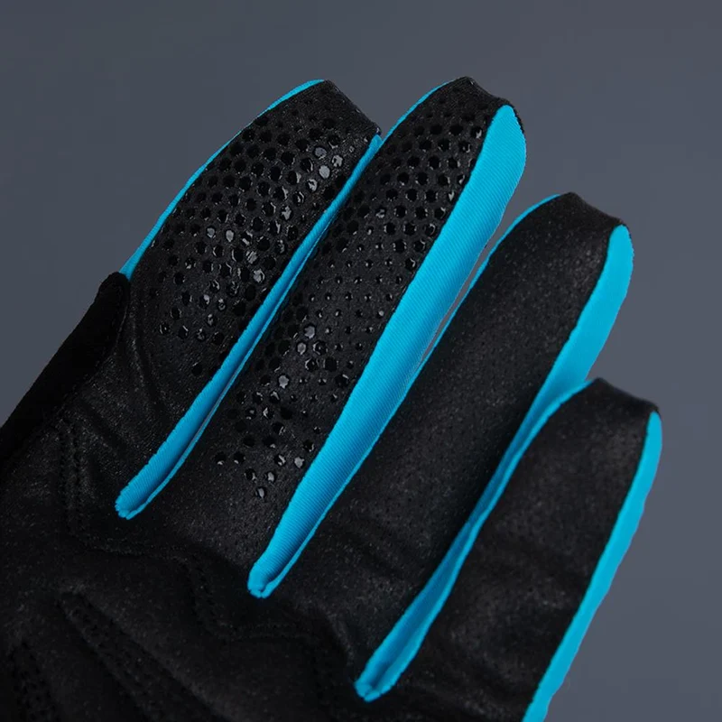 CHIBA Blade - Radhandschuhe L schwarz/türkis, atmungsaktiv, Touchfinger, Polsterung