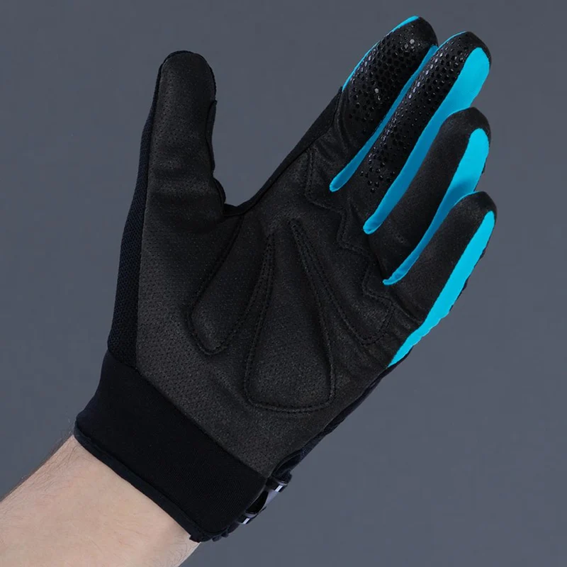 CHIBA Blade - Radhandschuhe L schwarz/türkis, atmungsaktiv, Touchfinger, Polsterung