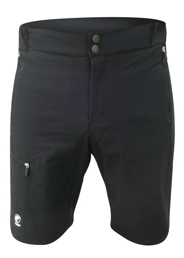 CHIBA Man Leisure Pants Nature - Radhose Herren L schwarz, atmungsaktiv, reflektierendes Logo