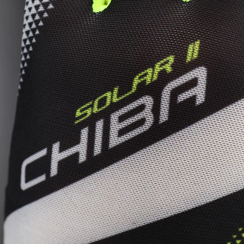 CHIBA Solar II - Radhandschuhe S schwarz/neongelb, atmungsaktiv & leicht gepolstert