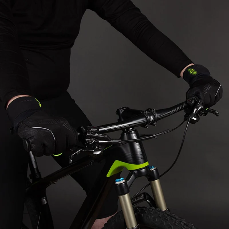 CHIBA Express+ - Radhandschuhe XL schwarz mit Regenüberzug und Gelpolsterung