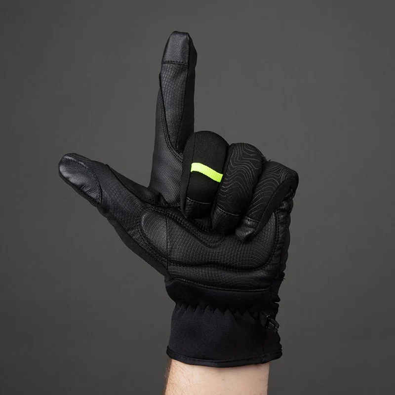 CHIBA Express+ - Radhandschuhe XL schwarz mit Regenüberzug und Gelpolsterung