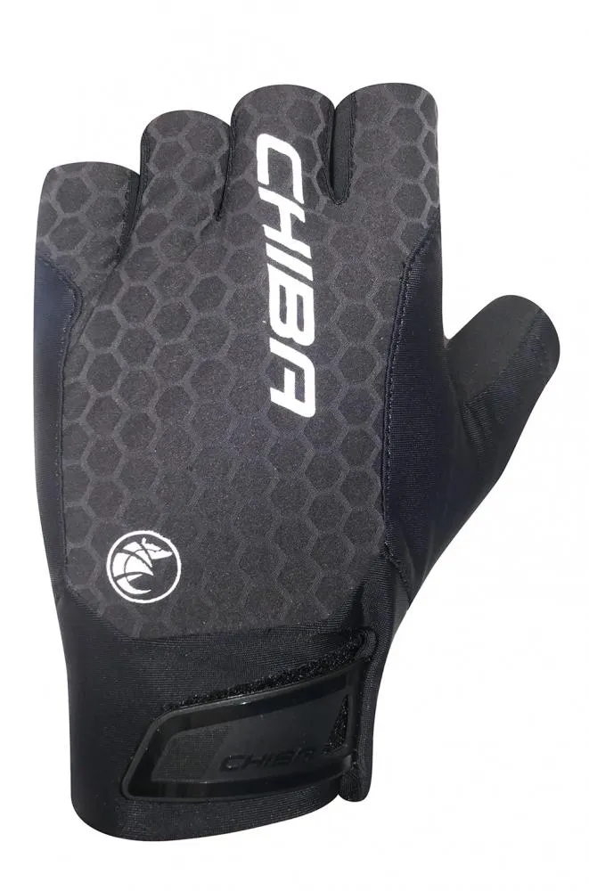 CHIBA Pure Race II - Radhandschuhe kurz, schwarz, S, atmungsaktiv, 63 g