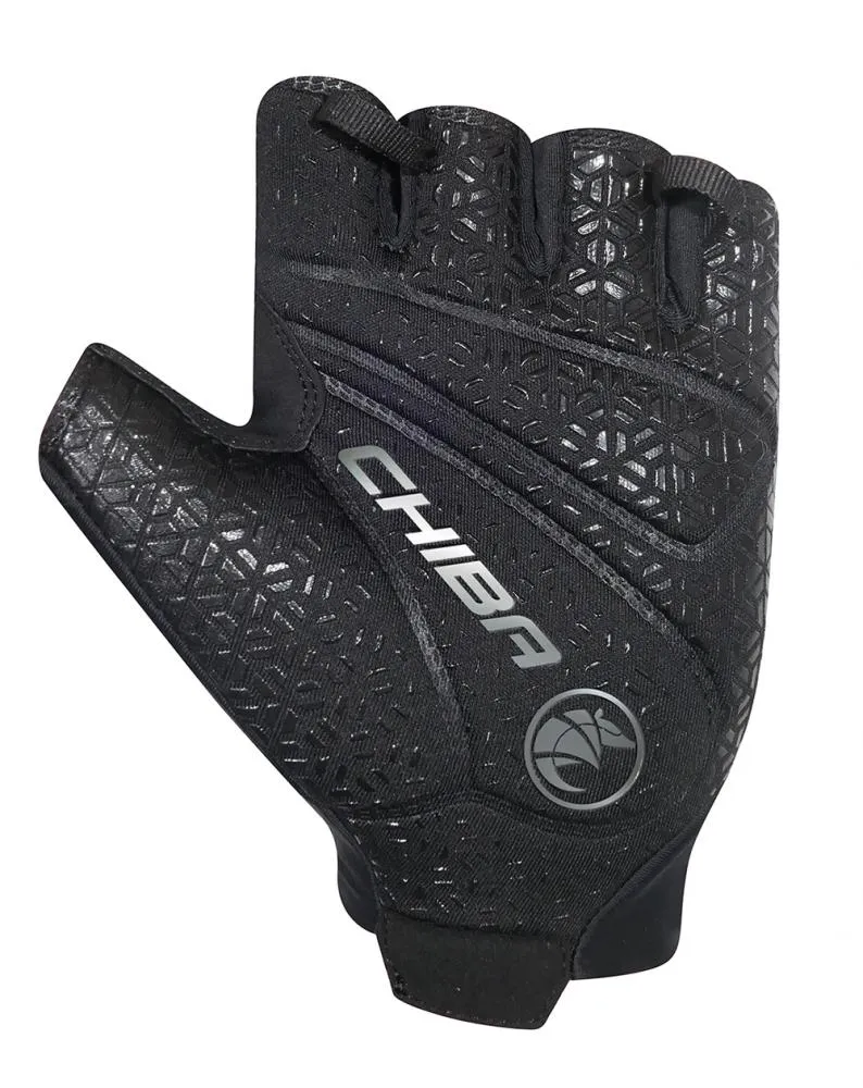 CHIBA Pure Race II - Radhandschuhe kurz, schwarz, S, atmungsaktiv, 63 g