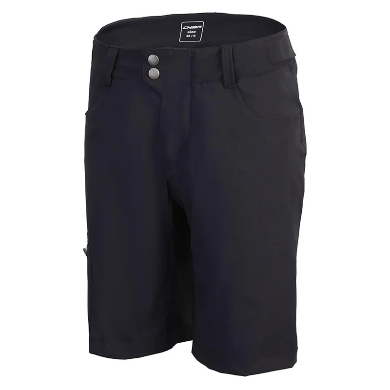 CHIBA Baggy Pants mit Innenhose Lady - Radhose Damen 3XL schwarz mit Sitzpolster