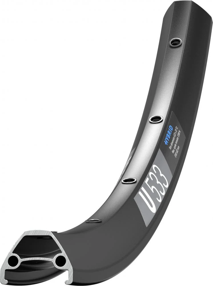 DT Swiss Felge Hybrid U 533 26" 32 Loch Schwarz - robuste E-Trekking-Felge