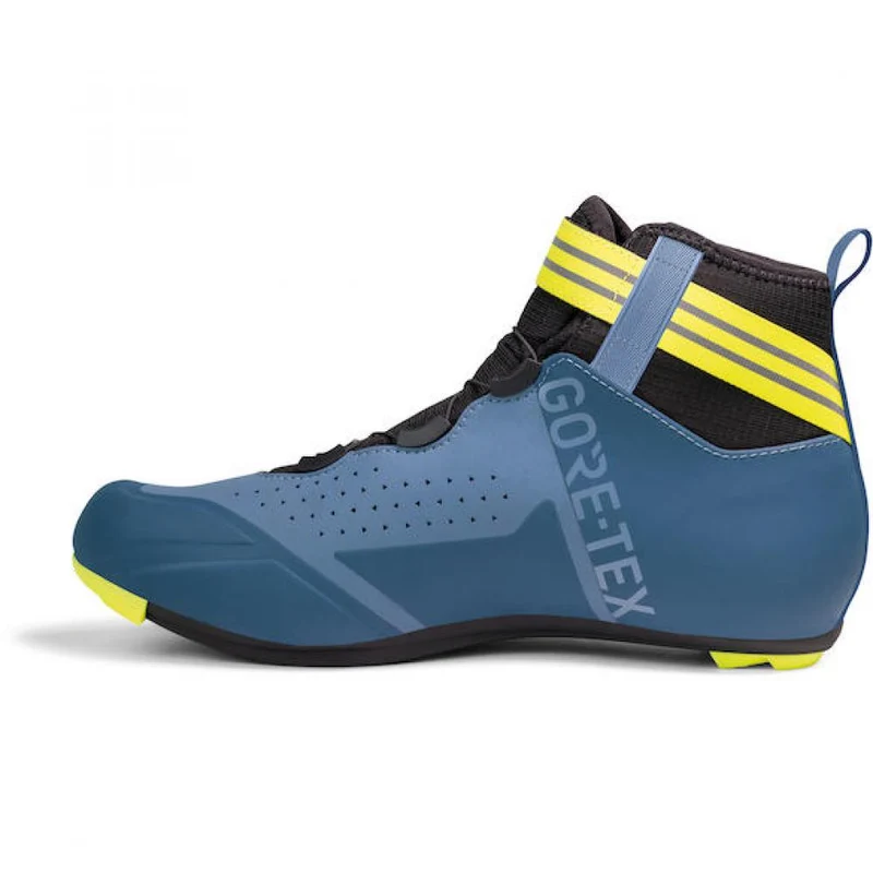 Sidi ROAD Nix navy/yellow fluo 38 Blau/neongelb - warmer Rennradschuh mit Steifigkeitsindex 9