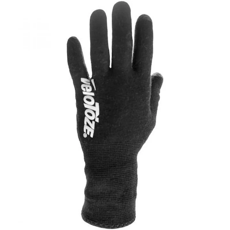 VeloToze Handschuhe Knitted wasserdicht L Schwarz - warme, trockene Hände beim Raßahren