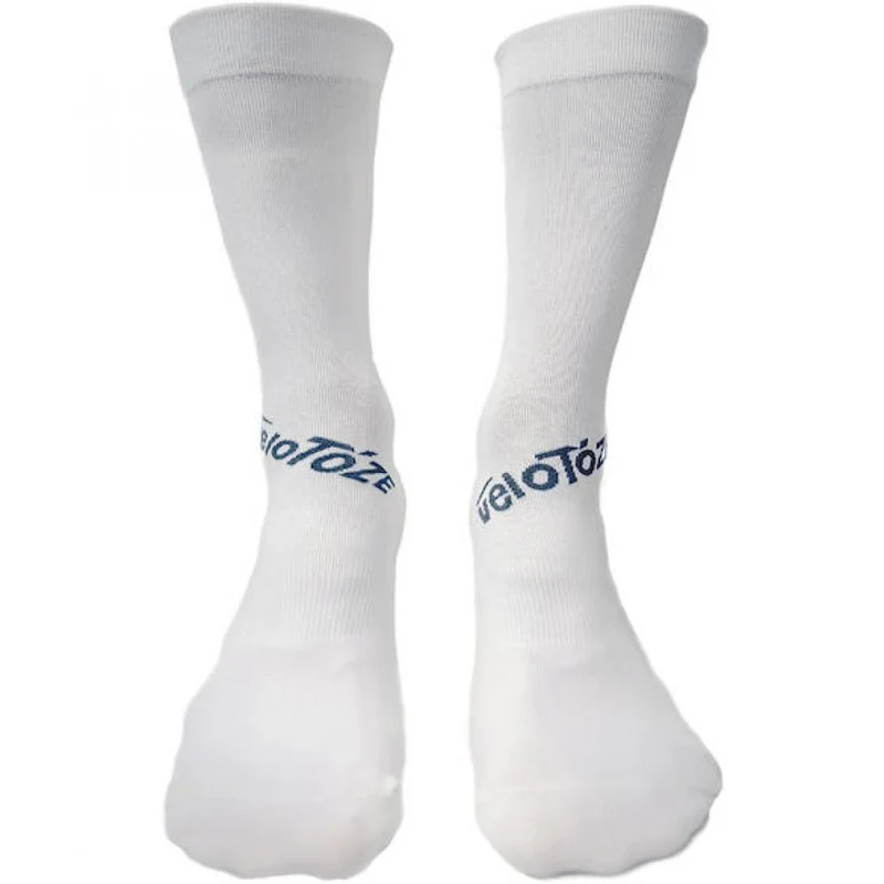 VeloToze Socken Leightweight weiß L/XL (43/47) Weiß - ultraleichte Radsocken für maximale Performance