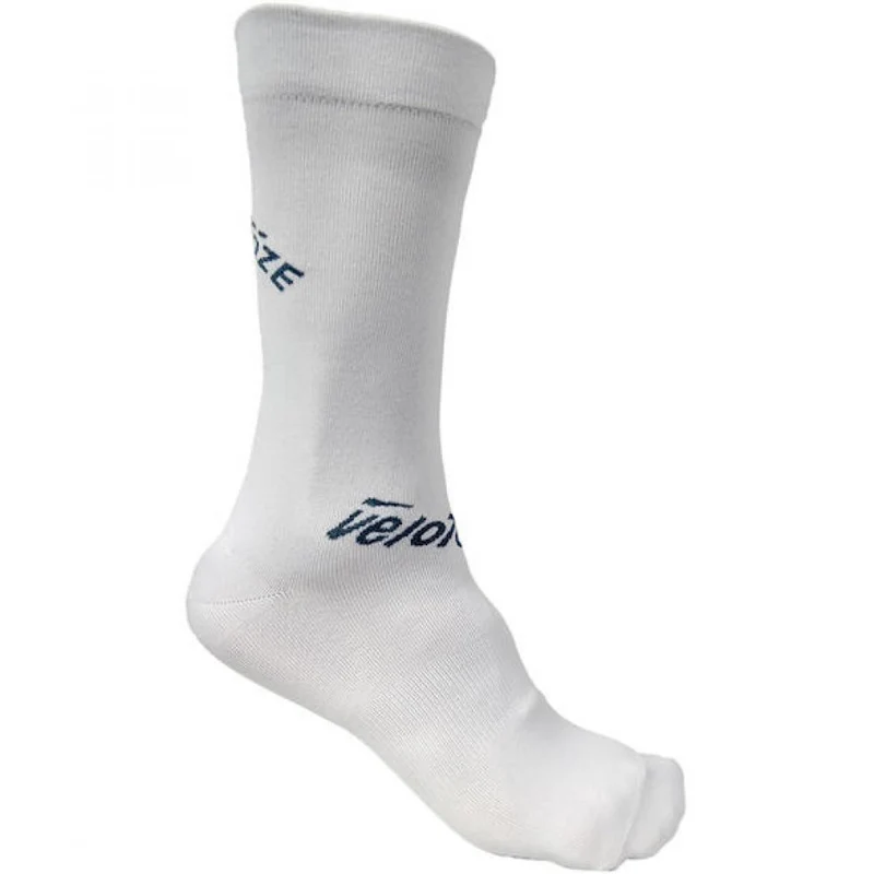 VeloToze Socken Leightweight weiß L/XL (43/47) Weiß - ultraleichte Radsocken für maximale Performance