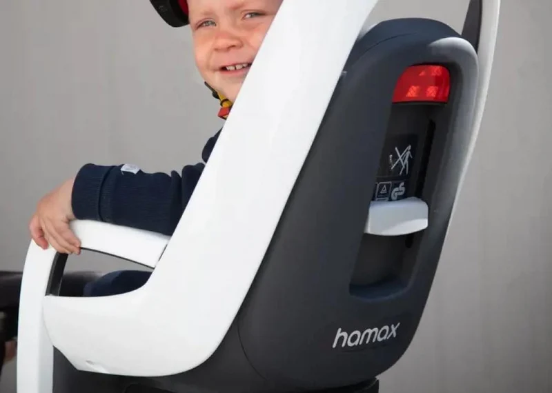Hamax CARESS Kindersitz für Sattelrohr - bis 22 kg - Fahrrad-Kindersitz schwarz
