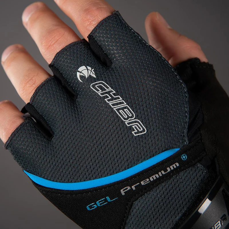 CHIBA Gel Premium - Radhandschuhe XS dunkelgrau, gepolstert, atmungsaktiv