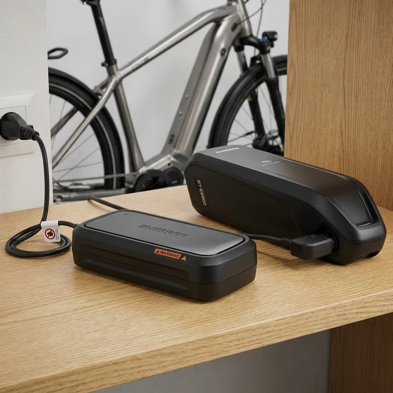 SHIMANO Akku-Ladegerät SHIMANO E-BIKE SYSTEMS EC-E6002 Ladegerät ohne Netzkabel