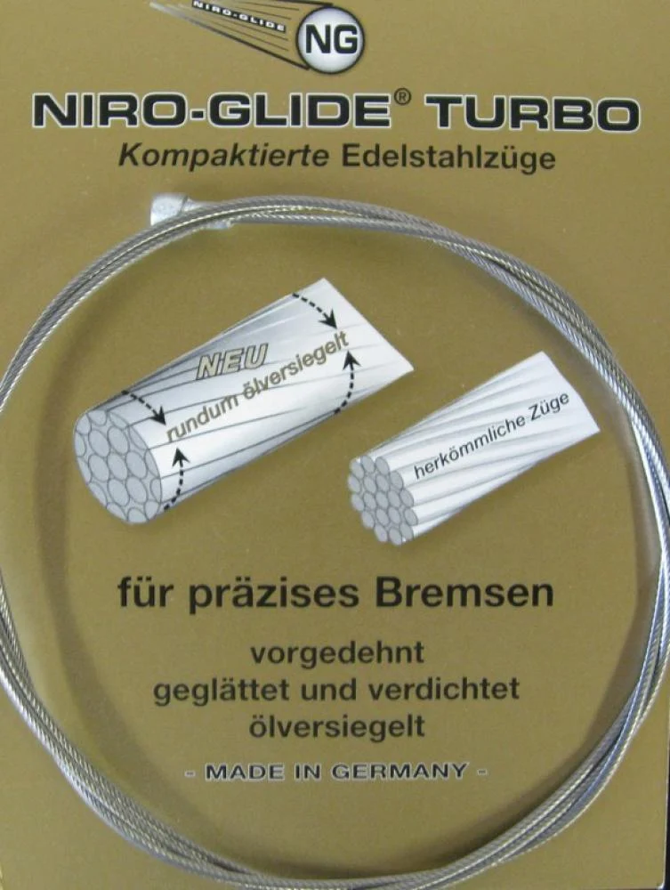 Niro-Glide Bremsinnenzug-Edelstahl mit Quernippel 3000mm Ø1,5mm einzelverpackt