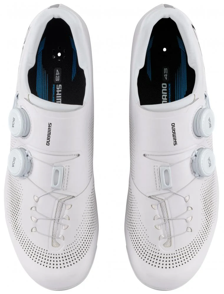 SHIMANO Fahrradschuhe RC703 Herren/Damen Road SPD-SL Fahrradschuhe Größe 50 breit Weiß