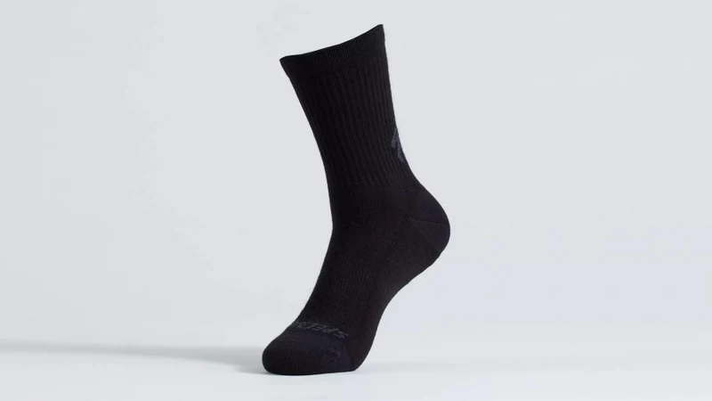 Cotton Tall Socks Schwarz Größe L - Hohe Baumwollsocken für Sport & Freizeit - Bekleidung