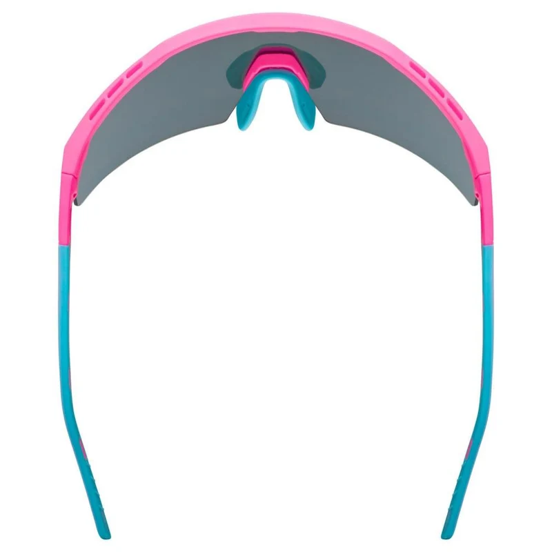 uvex Flowline Pink Matt - Mirror Blue Sonnenbrille, Einheitsgröße